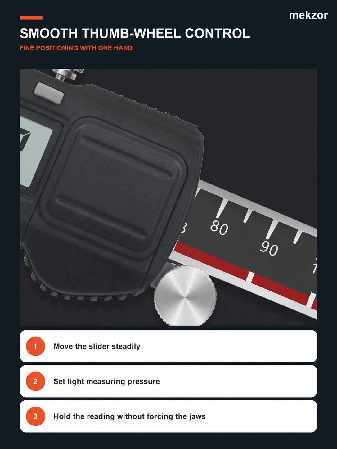 Thumb wheel fine adjustment control